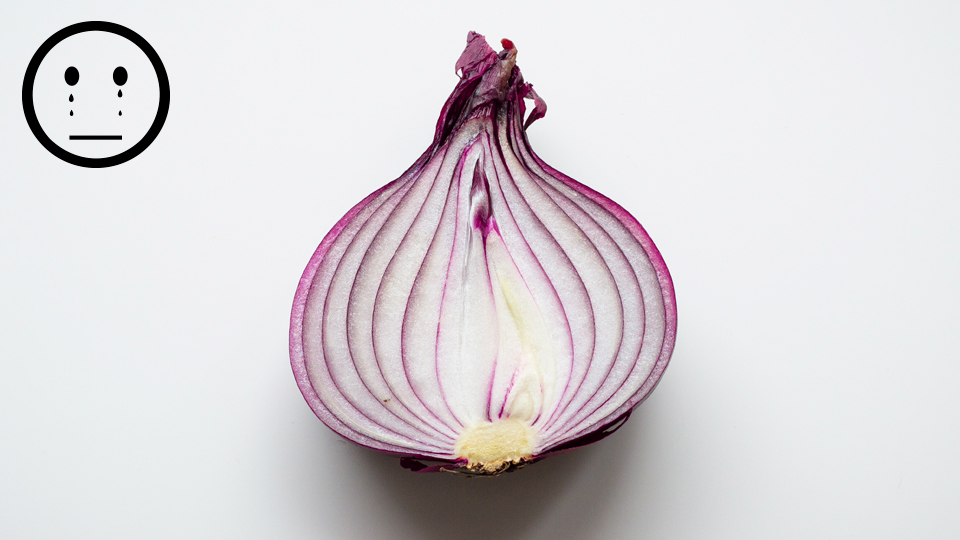 Onion cutting glasses against tear tearing